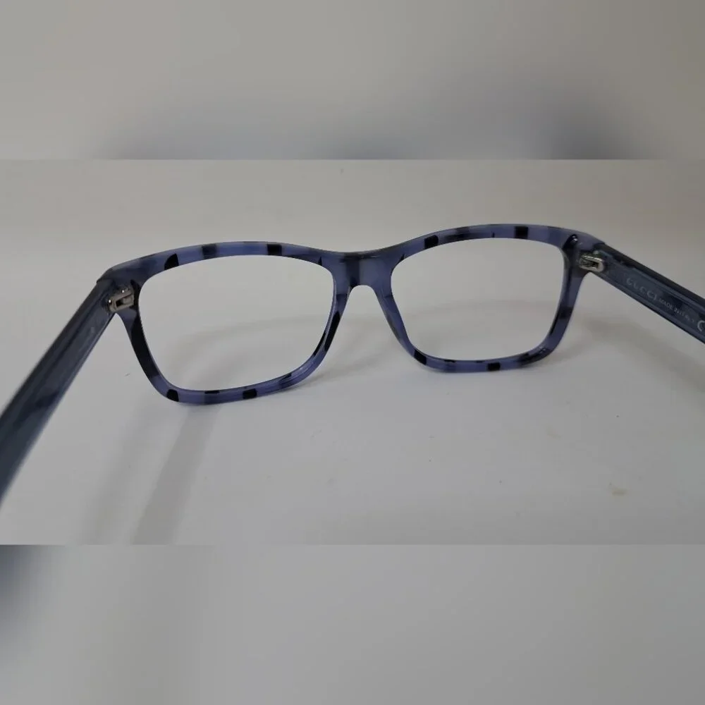 Gucci Eye Glasses Frames Blue Black Italy Square GG 3765 YV5 53mm 53-15-140